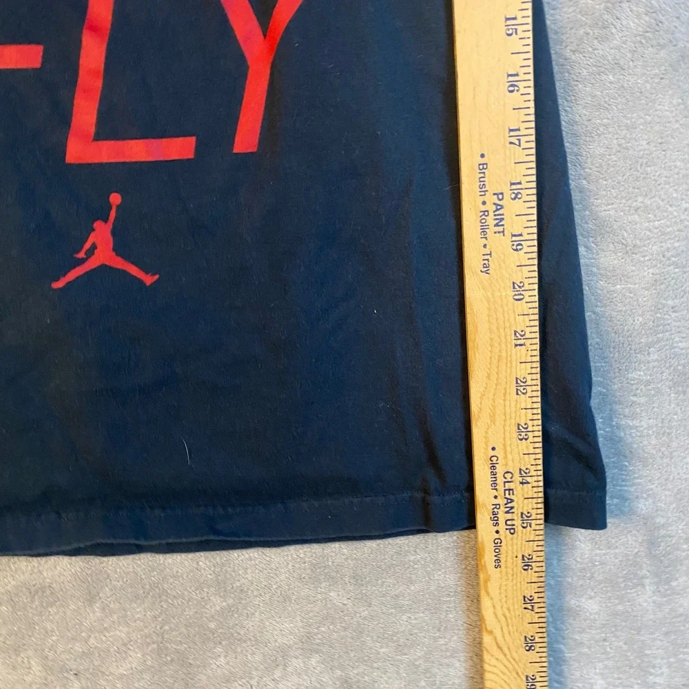 Jordan T-Shirt Mens M You Run I Fly Graphic Jumpman Black Short Sleeve EUC